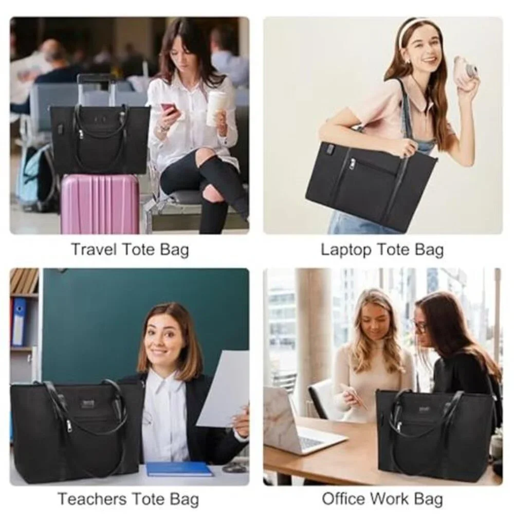 Laptop Tote Bag for Women 17 Inch,Teacher Work Bag with Compartments Laptop Bag